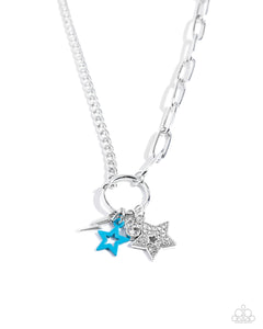 Stellar Sighting - Blue - Paparazzi Star Charm Necklace