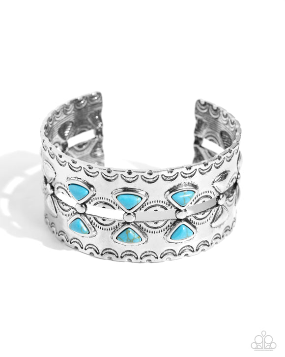 Harmonious Haven - Blue - Turquoise Cuff Bracelet