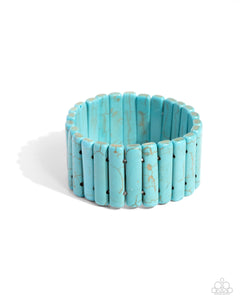 Southern Standing - Blue - Paparazzi Turquoise Stretch Bracelet