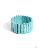 Southern Standing - Blue - Paparazzi Turquoise Stretch Bracelet