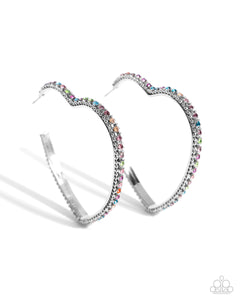 Halftime Hearts - Multi - Rhinestone Heart Hoop