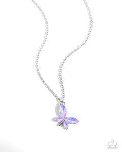 Aerial Aria - Purple - Paparazzi Butterfly Necklace