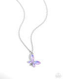 Aerial Aria - Purple - Paparazzi Butterfly Necklace