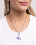 Aerial Aria - Purple - Paparazzi Butterfly Necklace