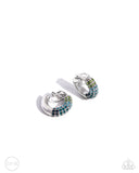 Ombré Observer - Blue - Paparazzi Accessories Clip-on Earrings