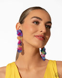 Under the Waves - Purple - Paparazzi July 2024 LOP Mermaid Vibe Earrings