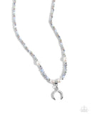 Trendy Trenchant - Silver - Paparazzi Moon Necklace