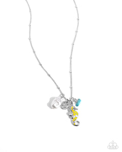 Seahorse Shimmer - Yellow - Paparazzi Seahorse Necklace