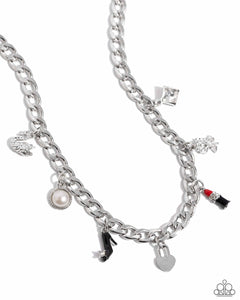 Shopaholic Slay - Red - Paparazzi July 2024 LOP Charm Necklace