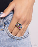 Abstract Accuracy - Pink - Paparazzi Accessories Multi Colored Ring