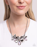 Twirling Triad - Pink - Paparazzi Floral Statement Necklace