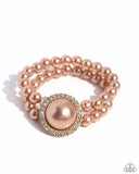 Valuable Victor - Brown - Pearl Bracelet