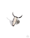 Longhorn Luxe - White - Paparazzi Accessories Bull Ring