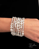 Sentimental Value - White - Paparazzi 2024 Zi Bracelet Pearl Coil