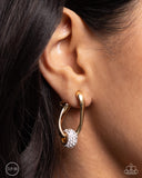 Secret Standout - Gold - Paparazzi Clip-on Earrings