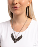 Edgy Eagle - Silver - Paparazzi Eagle Necklace