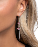 Aerial Affection - Pink - Paparazzi Accessories Butterfly Earrings