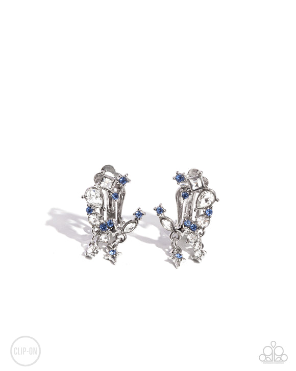 Fantastical Fashion - Blue - Clip-On Earrings - Paparazzi Accessories