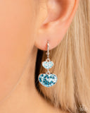 Delightful Valentines Day - Blue - Paparazzi Heart Hinge Hoop Earrings