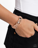 Textured Tranquility - Rose Gold - Paparazzi Strecth Bracelet