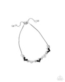 Heart-struck Hype - Black - Lariat Style Bracelet