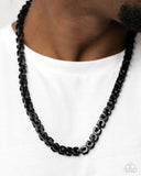 Welded Work - Black - Paparazzi Urban Chain Necklace