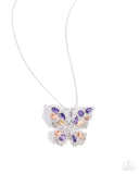 Aesthetic Admittance - Purple - Paparazzi Accessories Butterfly Necklace