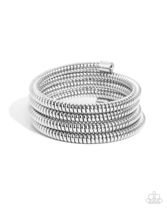 Casual Coils - Silver - Paparazzi Accessories