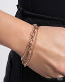 Chained Celebration - Rose Gold - Paparazzi Accessories