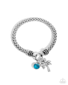 Palm Beach Bling - Blue - Paparazzi Stretch Bracelet