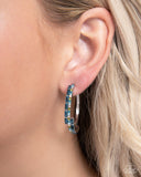 Ritzy Reputation - Blue - Paparazzi Hoop Earrings