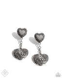 Rustic Reveal - Silver - 0824 Fashion Fix Heart Earrings