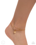 Blossoming Breeze - Gold - Paparazzi Ankle Bracelet