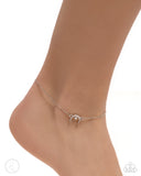 Got It Made - White - Paparazzi Accessories Horseshoe Anklet