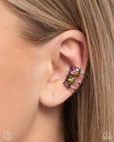 Impressive Shimmer - Multi - Paparazzi Oil Spill Cuff Earrings