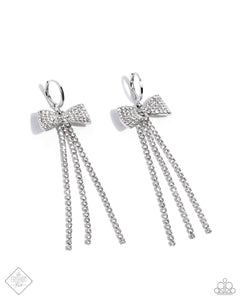 Dashing Daydream - White - 0824 Fashion Fix Bow Earrings