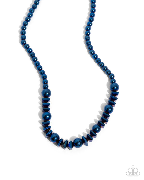 Metallic Memory - Blue - Paparazzi Accessories Urban Necklace