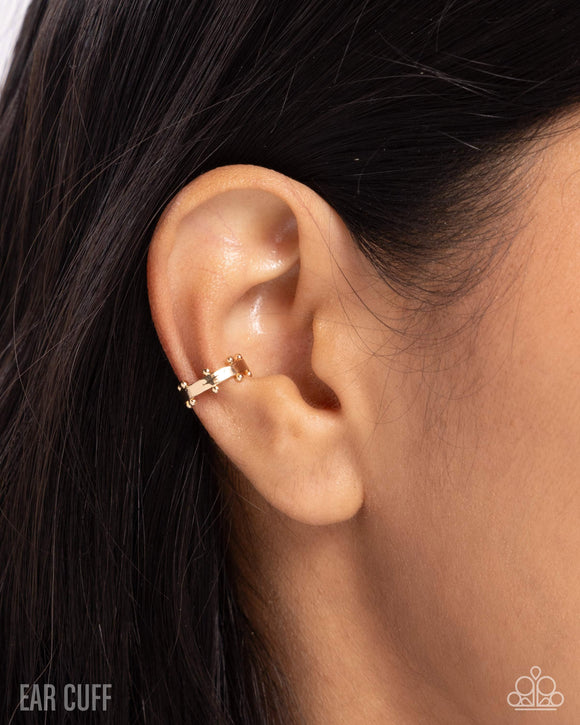 Studded Simplicity - Gold - Ear Cuffs