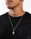 Football Future - White - Paparazzi Accessories Football Urban Necklace - 2 Piece Mystery Bundle - $10