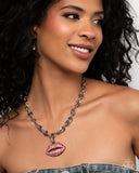 Keepsake Kisser - Red - Paparazzi Accessories Lip Necklace