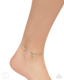 Crescent Chic - Silver - Paparazzi Moon Ankle Bracelet