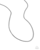 Complicated Chain - Silver  - Paparazzi Accessories Stainless Steel Urban Necklace