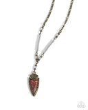 Coarse Change - Red - Paparazzi Accessories Arrowhead Necklace