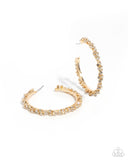 Divine Decoding - Gold - Paparazzi Accessories Hoop Earrings