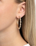 Divine Decoding - Gold - Paparazzi Accessories Hoop Earrings