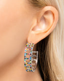 Bridging Brilliance - Multi - Paparazzi Accessories Hoop Earrings