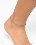 Aligned Age - Silver - Paparazzi Accessories Stainless Anklet