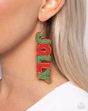 Jolly Holiday - Multi - Paparazzi Accessories Christmas Earrings