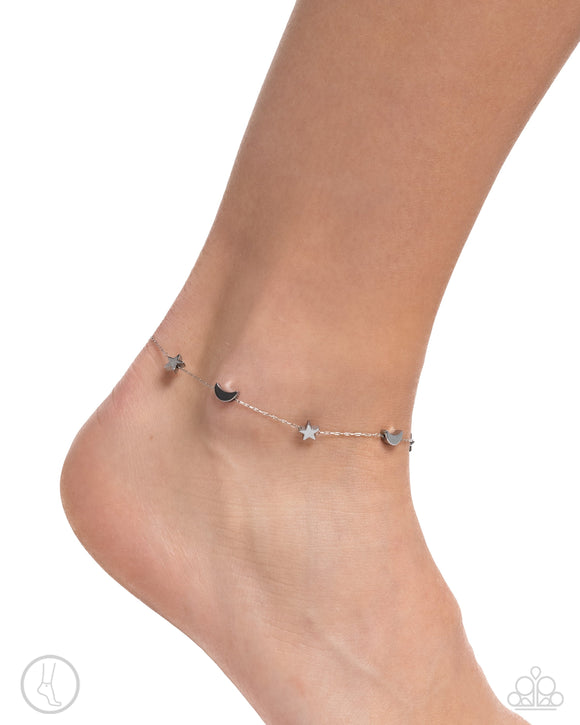 Cosmic Craze - Silver - Paparazzi Accessories Anklet