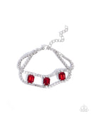 Embedded Elegance - Red - Paparazzi Accessories